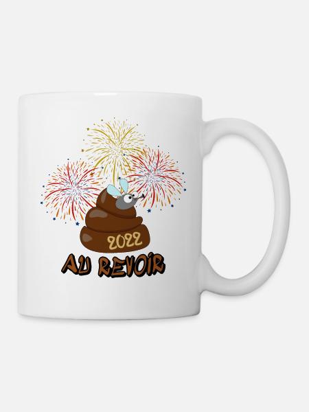 Au revoir Silvester Neujahr 2022 - Tasse - Weiß