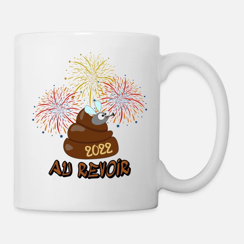 Au revoir Silvester Neujahr 2022 - Tasse - Weiß