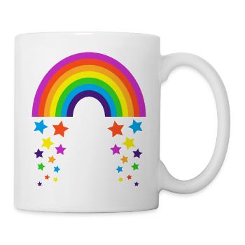 Kidcore Rainbow Stars Rain Gift Idea - Mug - white - Right