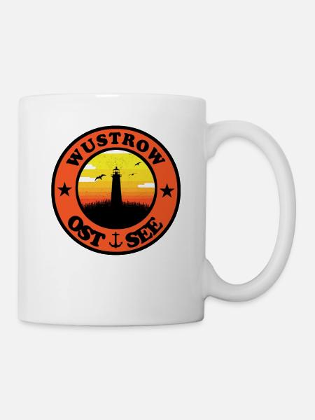 Leuchtturm Ostsee Wustrow - Tasse - Weiß