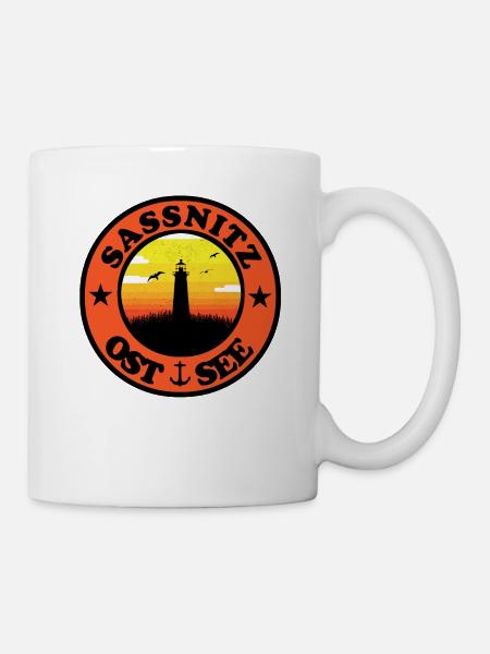 Leuchtturm Ostsee Sassnitz - Tasse - Weiß