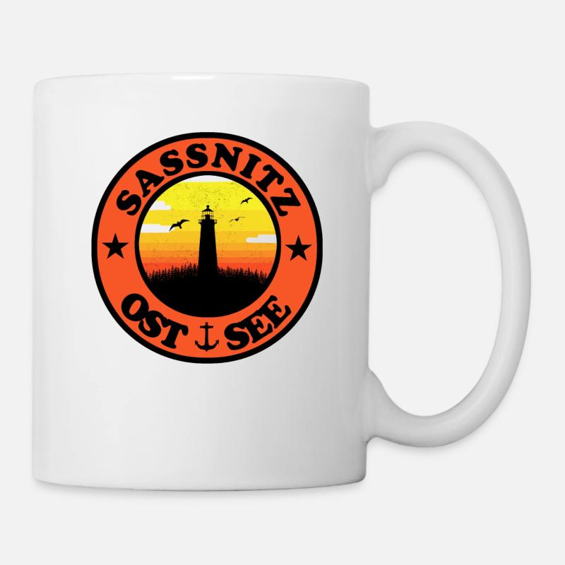 Leuchtturm Ostsee Sassnitz - Tasse - Weiß