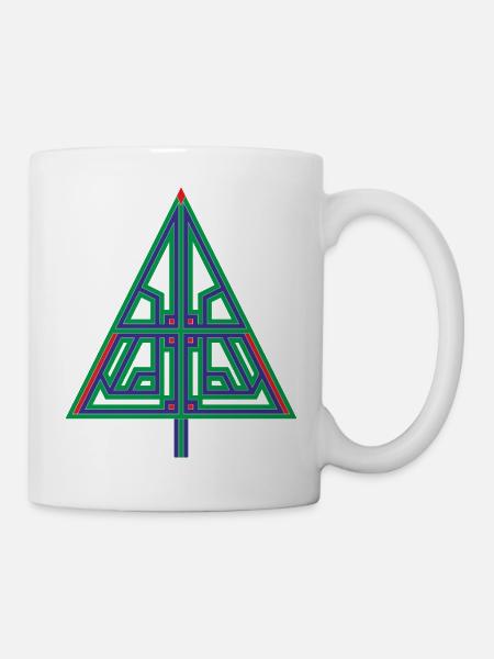 Weihnachtsbaum - Tasse - Weiß