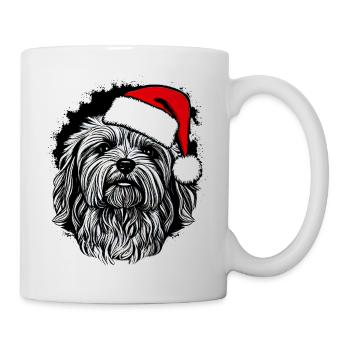 Weihnachten Hund süß lustig Hunde Tier Welpe 6 - Tasse - Weiß - Rechts