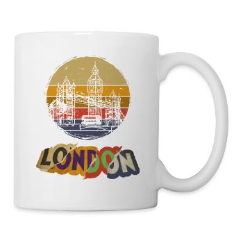 London England UK City Vintage Retro Skyline - Mug - white - Right