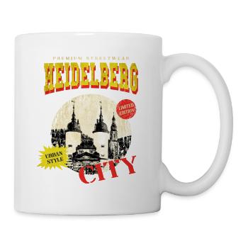 Heidelberg Deutschland Stadt Skyline Vintage Retro - Tasse - Weiß - Rechts