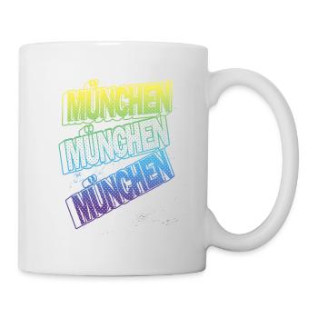 Munich Allemagne City Font Skyline Accueil - Mug blanc - blanc - Droite