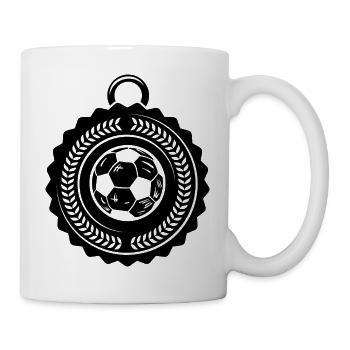 Fußball Soccer - Tasse - Weiß - Rechts