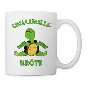 Chillimillikröte Schildkröte zum Chillen - Tasse - Weiß - Rechts