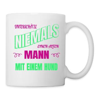 großvater bachhund ahnenforschung weihnachten - Tasse - Weiß - Rechts