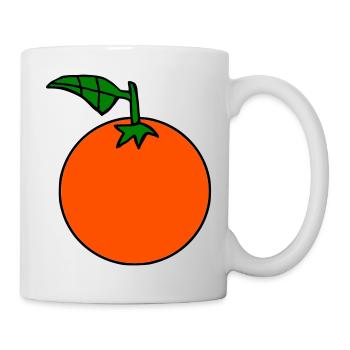 Orange - Tasse - Weiß - Rechts