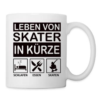 Leben von Skater - Geschenk - Tasse - Weiß - Rechts