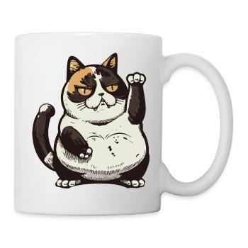 Kater Dicke Katze - Tasse - Weiß - Rechts