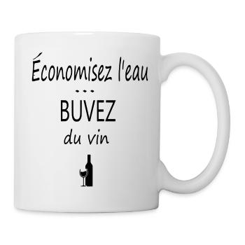 alcool apéro vin - Mug blanc - blanc - Droite