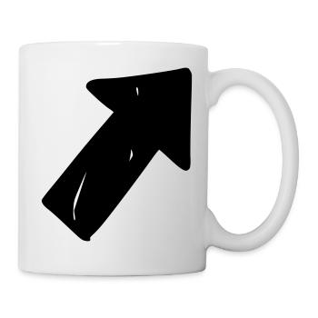 Arrow drawing sketch black - Mug - white - Right