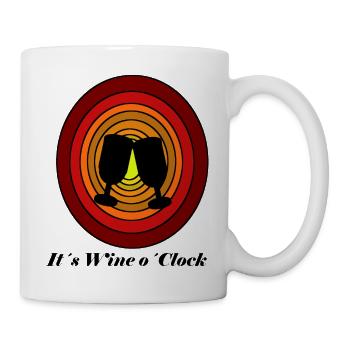 Wine Wine Time Gift Gift Idea Wine Drinker - Mug blanc - blanc - Droite