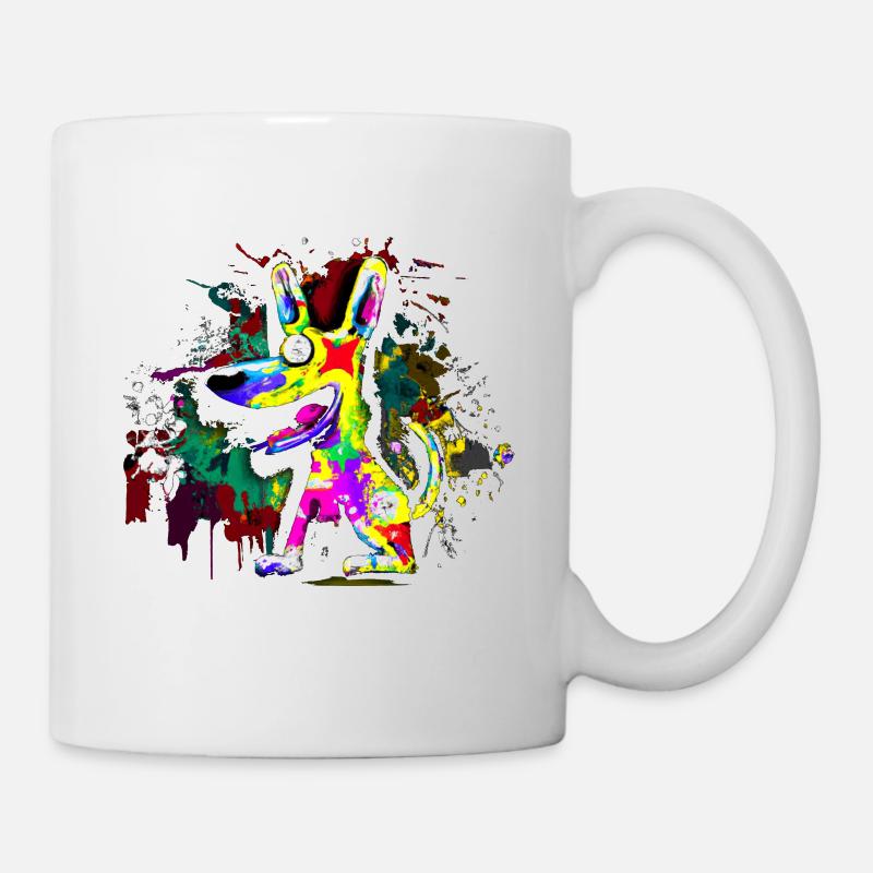 Graffiti Hund - Tasse - Weiß