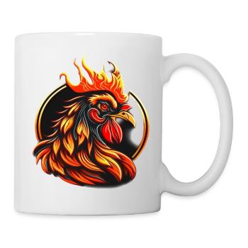 Logo du Coq de Feu - Mug blanc - blanc - Droite