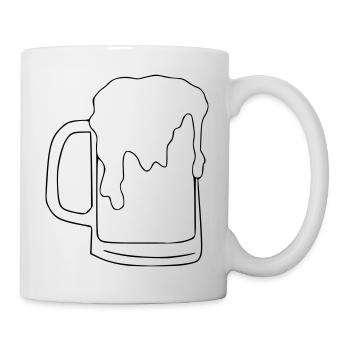 Beer Drawing Party Celebrate Black - Mug - white - Right