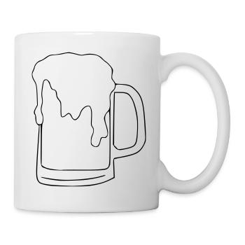 Beer Drawing Party Celebrate Black - Mug - white - Right