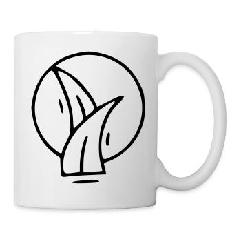 Plant drawing nature sketch black - Mug - white - Right