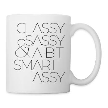 Stilvoll frech und ein bisschen schick Assy - Tasse - Weiß - Rechts