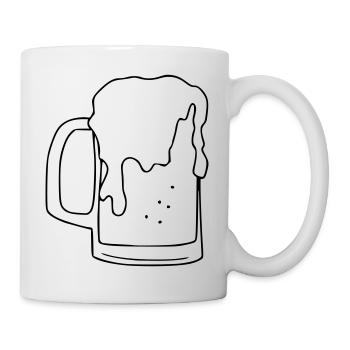 Beer Drawing Party Celebrate Black - Mug - white - Right