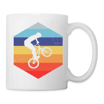 bmx Herren Damen bmx jungen Radfahren Bike - Tasse - Weiß - Rechts