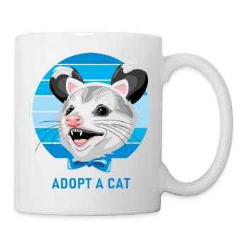 Lustiges Opossum. Adoptiere eine Katze - Tasse - Weiß - Rechts