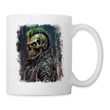 Horror Punk Zombie Skull - Tasse - Weiß - Rechts