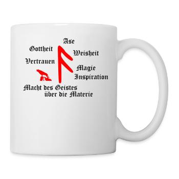 Runa "Ansuz" (ger.) - Tasse - Weiß - Rechts