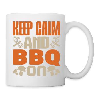 RUHIG BLEIBEN UND GRILLEN - Tasse - Weiß - Rechts