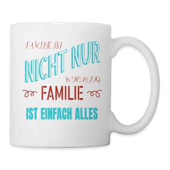 familienausflug familienwerte bday schildmaid - Tasse - Weiß - Rechts
