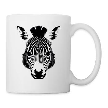 Fun Zebra Cartoon Funny Nature Animal Safari 1 - Mug - white - Right