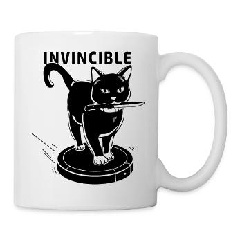 Katze und Vakuum - Tasse - Weiß - Rechts