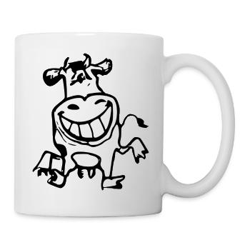 Die lachende Kuh - Tasse - Weiß - Rechts