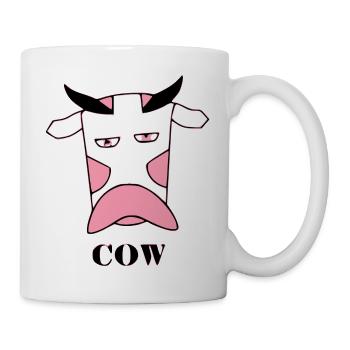 Sad cow's head - Mug - white - Right