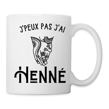 je peux pas j'ai henné - Mug blanc - blanc - Droite