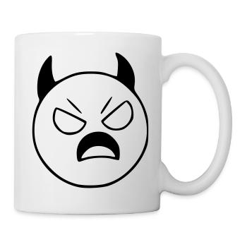 Emoji Sketch Devil Evil Black - Mug - white - Right