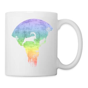 Springender Steinbock - Tasse - Weiß - Rechts