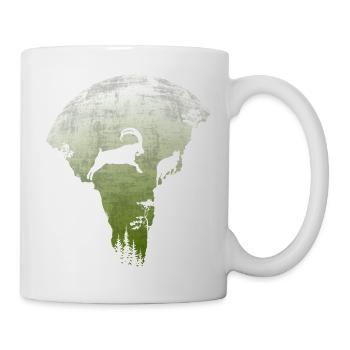 Springender Steinbock - Tasse - Weiß - Rechts