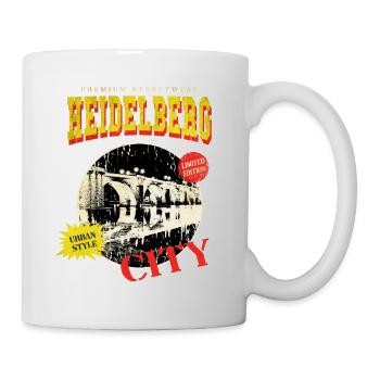 Heidelberg Deutschland Stadt Skyline Vintage Retro - Tasse - Weiß - Rechts