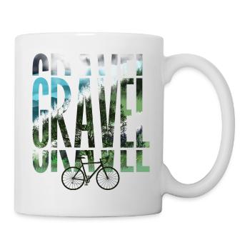 Schotter, Mountainbike, Leidenschaft Radfahren, Radfahrer - Tasse - Weiß - Rechts