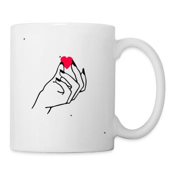 Hand heart - Mug - white - Right