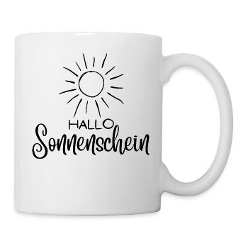 Hallo Sonnenschein, Frühlingsdesign, Frühling - Tasse - Weiß - Rechts