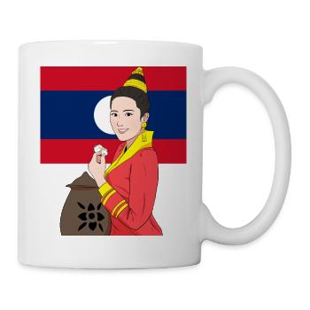 Laos Laos Laotian Fille Robe Lao I Cadeau - Mug blanc - blanc - Droite
