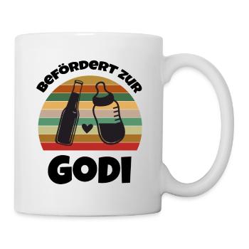 Aufgestiegen zur Godi befördert zur Godi - Tasse - Weiß - Rechts
