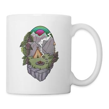 Zelt - Tasse - Weiß - Rechts