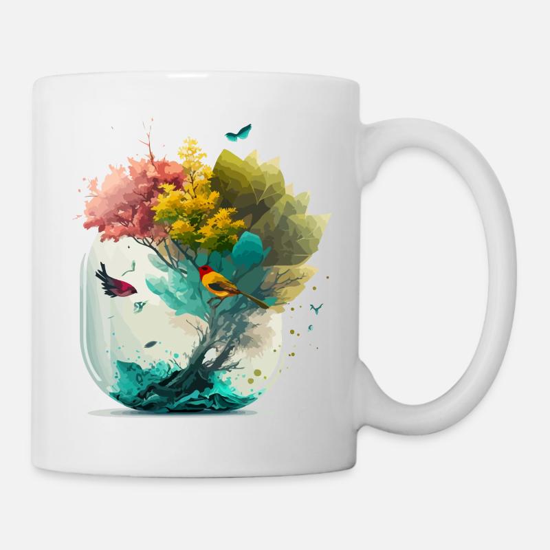 Der Miniaturwald - Tasse - Weiß