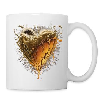 Coeur de bière - Mug blanc - blanc - Droite
